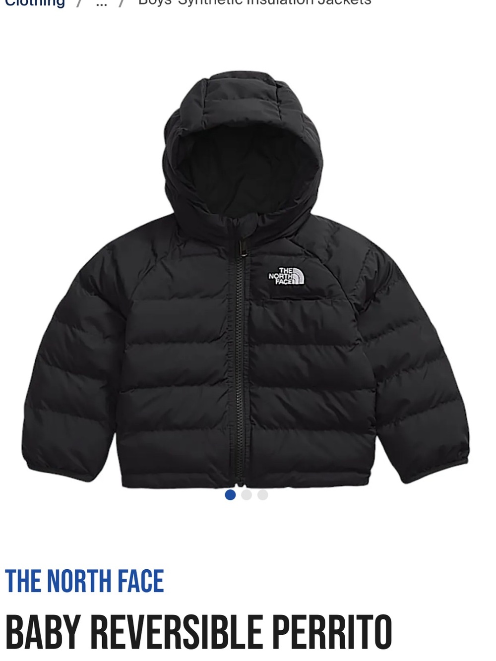 The North Face Baby Reversible Perrito Hooded Jacket